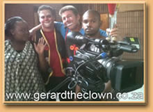 gerard and rd at a tv shoot